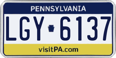 PA license plate LGY6137