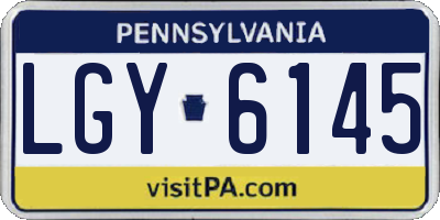 PA license plate LGY6145