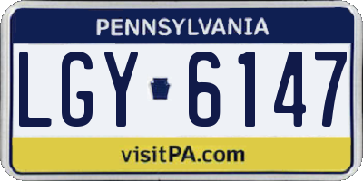PA license plate LGY6147