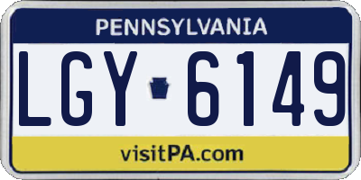 PA license plate LGY6149