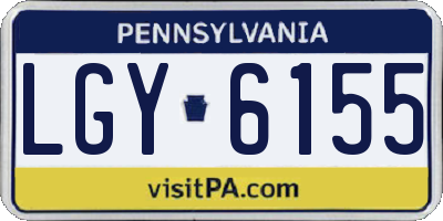 PA license plate LGY6155