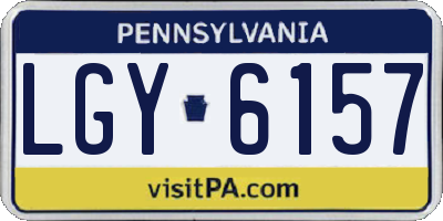 PA license plate LGY6157