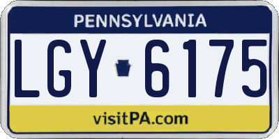PA license plate LGY6175