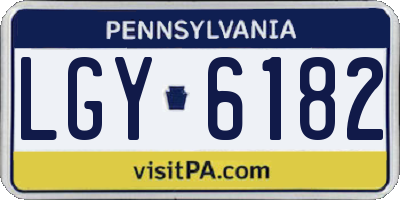 PA license plate LGY6182