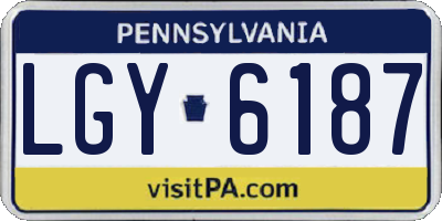 PA license plate LGY6187