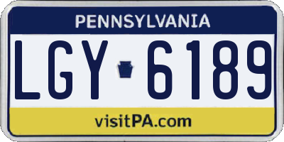 PA license plate LGY6189