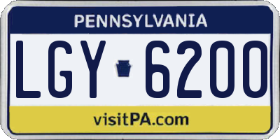 PA license plate LGY6200