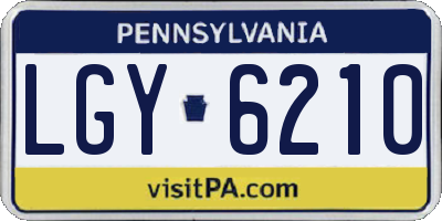 PA license plate LGY6210