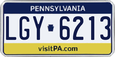PA license plate LGY6213