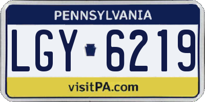 PA license plate LGY6219