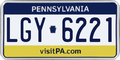 PA license plate LGY6221