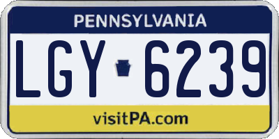 PA license plate LGY6239
