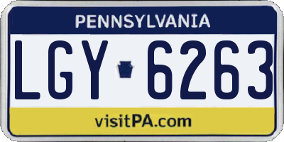 PA license plate LGY6263