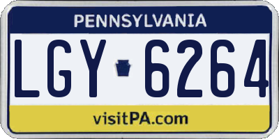PA license plate LGY6264