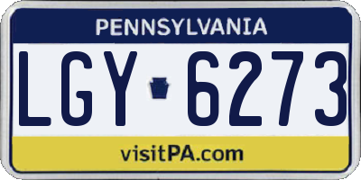 PA license plate LGY6273