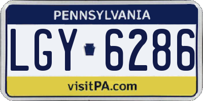 PA license plate LGY6286