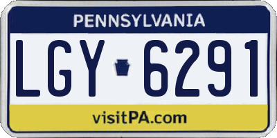 PA license plate LGY6291