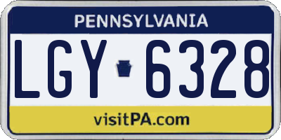 PA license plate LGY6328