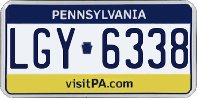 PA license plate LGY6338