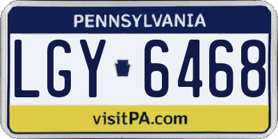 PA license plate LGY6468