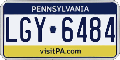 PA license plate LGY6484