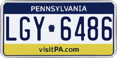 PA license plate LGY6486
