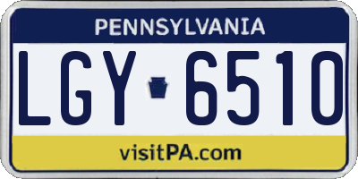 PA license plate LGY6510
