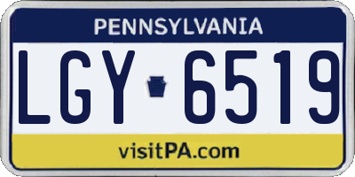 PA license plate LGY6519