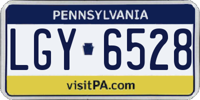 PA license plate LGY6528