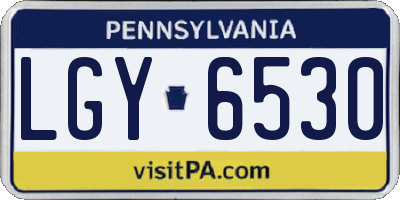 PA license plate LGY6530