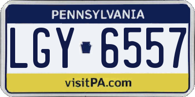 PA license plate LGY6557