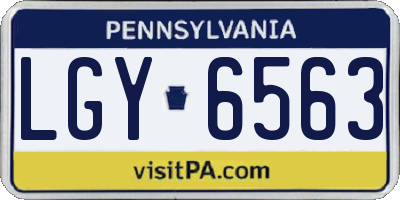 PA license plate LGY6563
