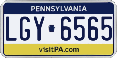 PA license plate LGY6565