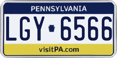 PA license plate LGY6566