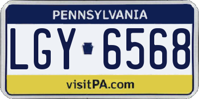 PA license plate LGY6568