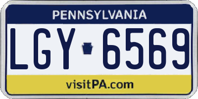 PA license plate LGY6569