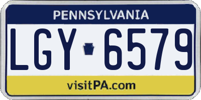 PA license plate LGY6579