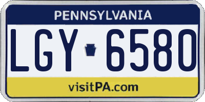 PA license plate LGY6580