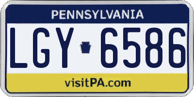 PA license plate LGY6586