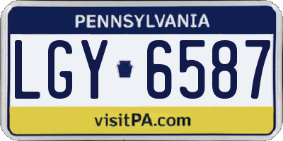 PA license plate LGY6587