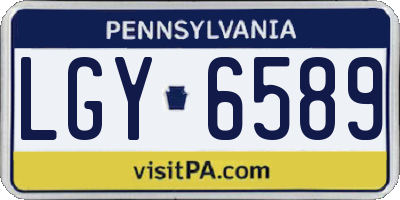 PA license plate LGY6589