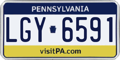 PA license plate LGY6591