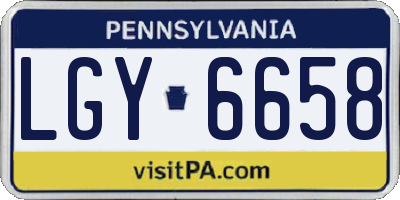 PA license plate LGY6658