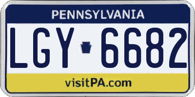 PA license plate LGY6682