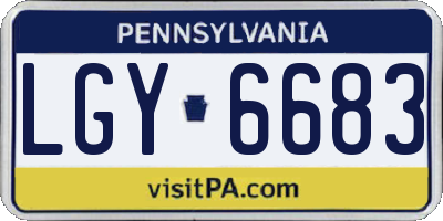 PA license plate LGY6683