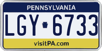 PA license plate LGY6733