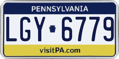 PA license plate LGY6779