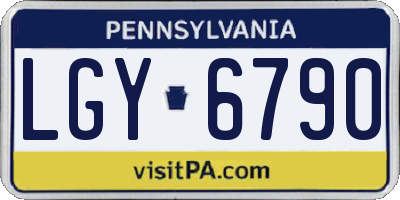 PA license plate LGY6790