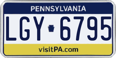 PA license plate LGY6795