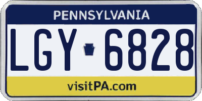 PA license plate LGY6828